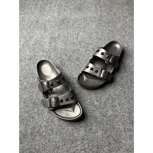 BIRKENSTOCK ARIZONA EVA STUDDED ANTHRACITE　NARROW(幅狭)40/25.5～26ｃｍ相当　軽量＆疲れにくい3Dフットベッド